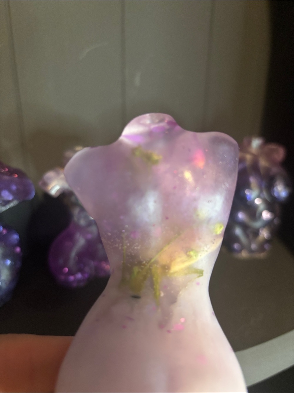 NWT Handcrafted Pink Purple Galaxy Female Torso Accent Sculpture - Picture 6 of 7